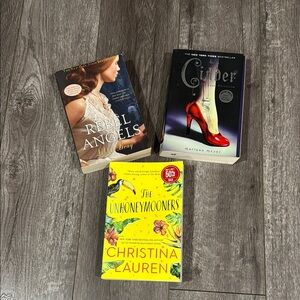 3-Book Set – Romance & YA Fantasy (The Unhoneymooners, Cinder, Rebel Angels)